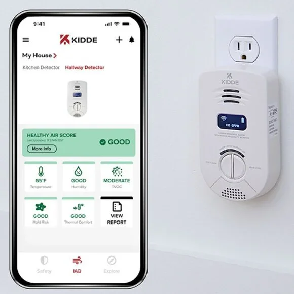 Kidde WiFi Carbon Monoxide Alarm & Indoor Air Quality Monitor & Battery Backup - Picture 2 of 16